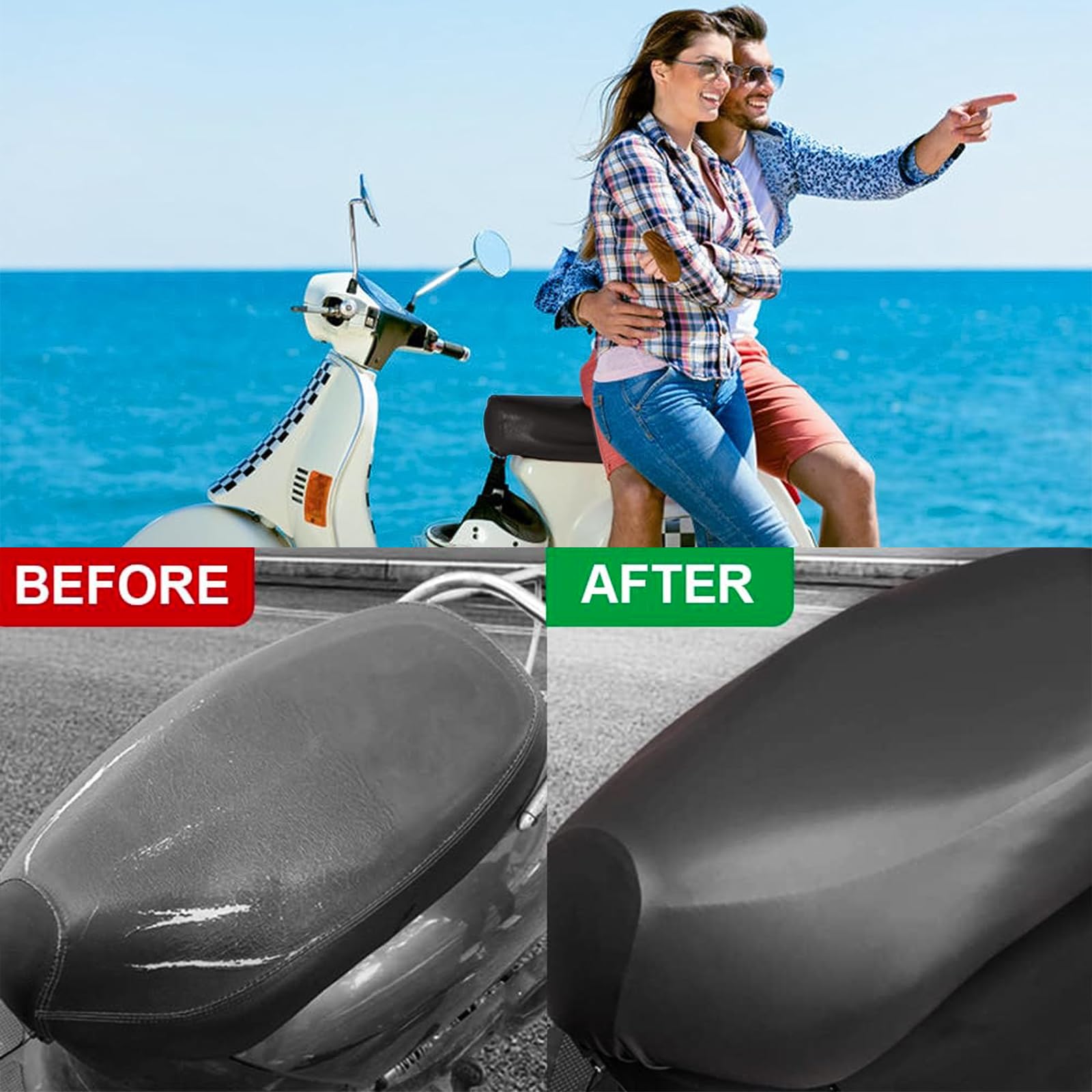 Copri Sella Moto Copri Sella Scooter Universale, Coprisedile Impermeabile Per Moto Copri Sella Moto Impermeabile - Foto 2