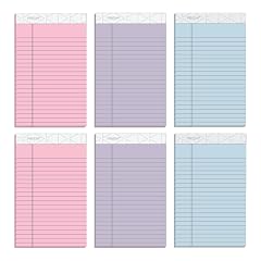 TOPS 5 x 8 Legal Pads 6 Pack Prism Brand 2 Pink 2 Blue 2 Purple Narrow Ruled