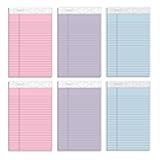 TOPS 5 x 8 Legal Pads, 6 Pack, Prism Brand, 2 Pink/2 Blue/2 Purple, Narrow Ruled, 50 Sheets Per Writing Pad, Made in USA (63016)