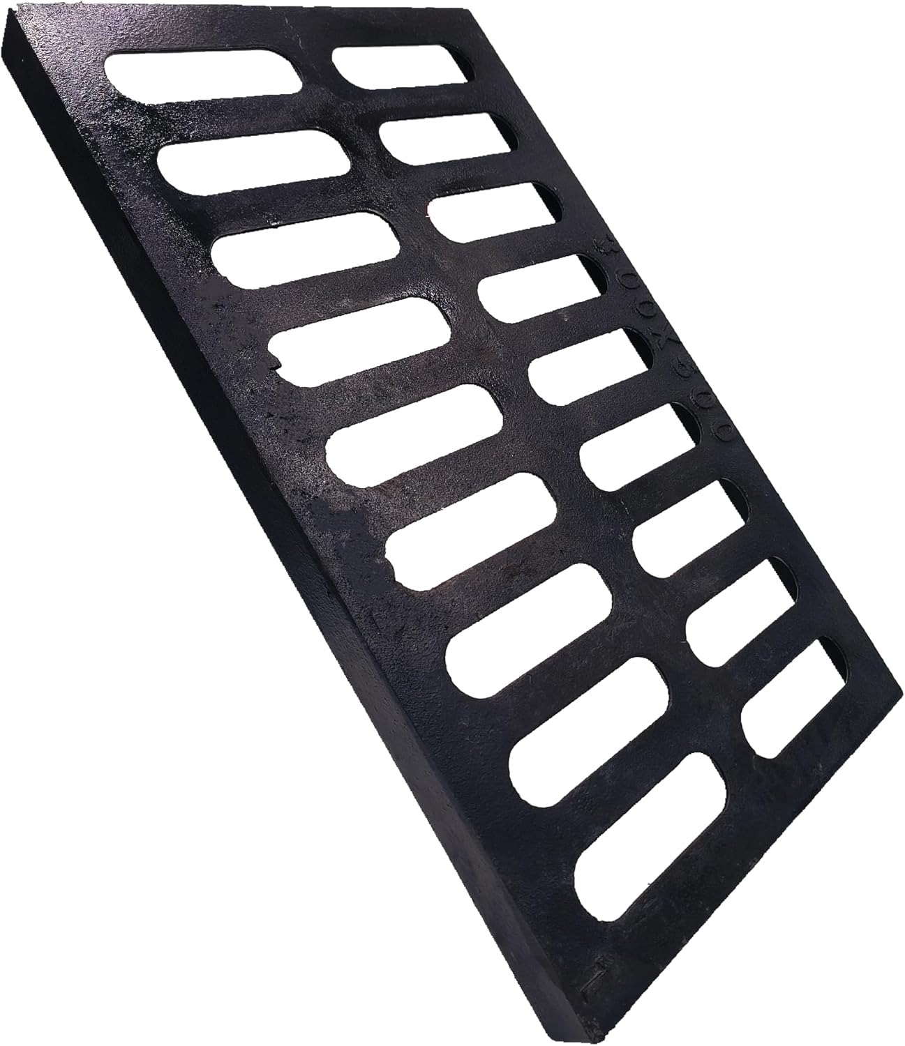 Cast Iron Drain Grate 20x16 in, C-Class 56200 lbs Heavy-Duty Driveway Channel Cover, Outdoor Trench Drainage Grate, Black Rectangle Metal Sewer Cover for Garage (True 19.7x15.7)