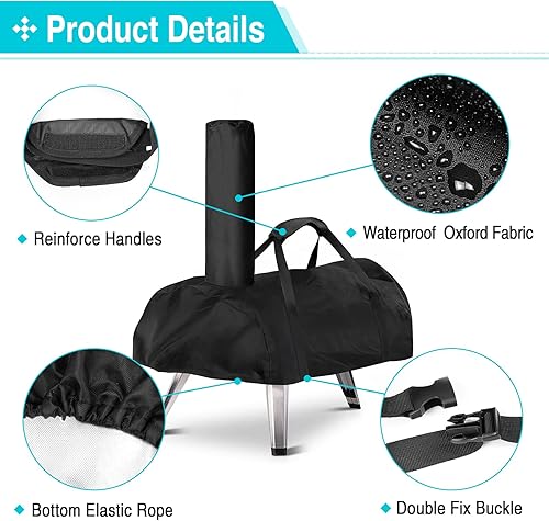 Miniatura 2 de Funda para horno de pizza para Ooni Karu 12, impermeable, accesorios para horno de pizza, funda de transporte para exteriores