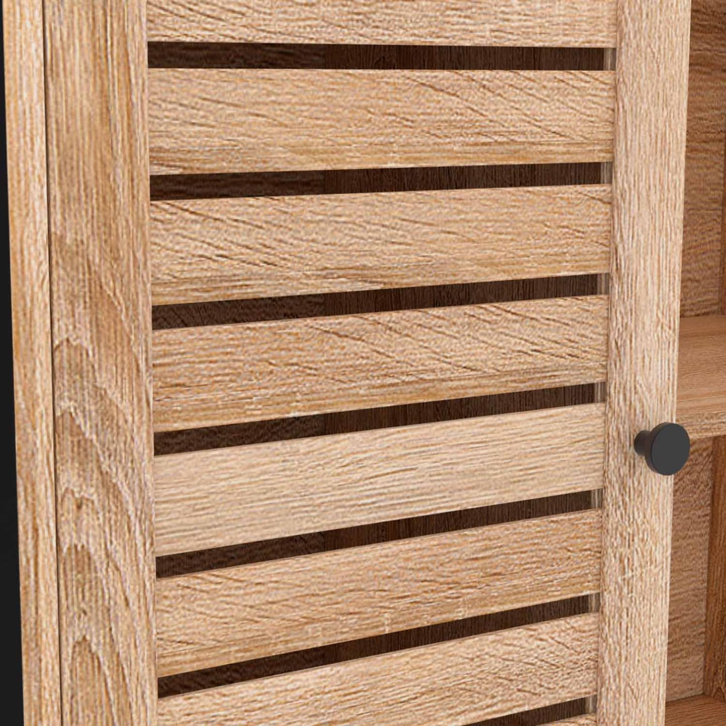 IDMarket Halifax - Aparador de 2 puertas persianas (100 cm), diseño industrial