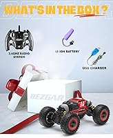 Vista 4 de BEZGAR TD141 Coche de Control Remoto - Escala 1:14 4WD Todo Terreno Grandes Coches RC para Niños, 2.4GHz Coches de Acrobacias Transformables