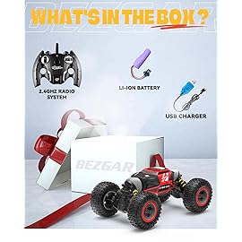 BEZGAR TD141 Remote Control Car - 1:14 Scale 4WD All-Terrains Large RC Cars for Kids, 2.4GHz Transformable Stunt Cars, Monster Truck Toys, Christmas Birthday Gifts for Boys & Girls