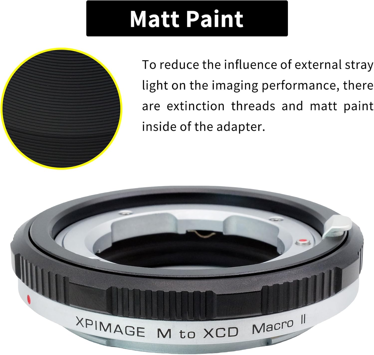 Lens Mount Macro Adapter Ring Compatible with Leica M Lens to Hasselblad X System XCD Camera Close Up