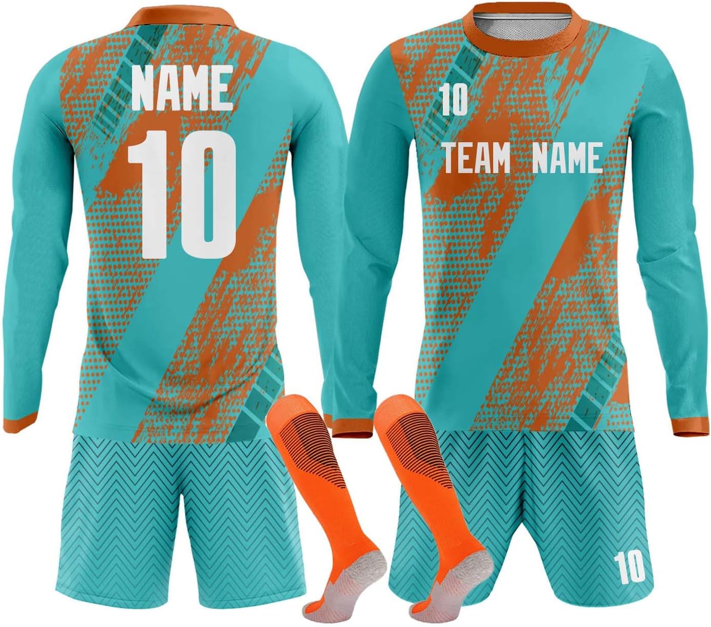 Custom Adult Graffiti Pattern Soccer Jersey Shorts Boys Soccer Uniform Plus Size