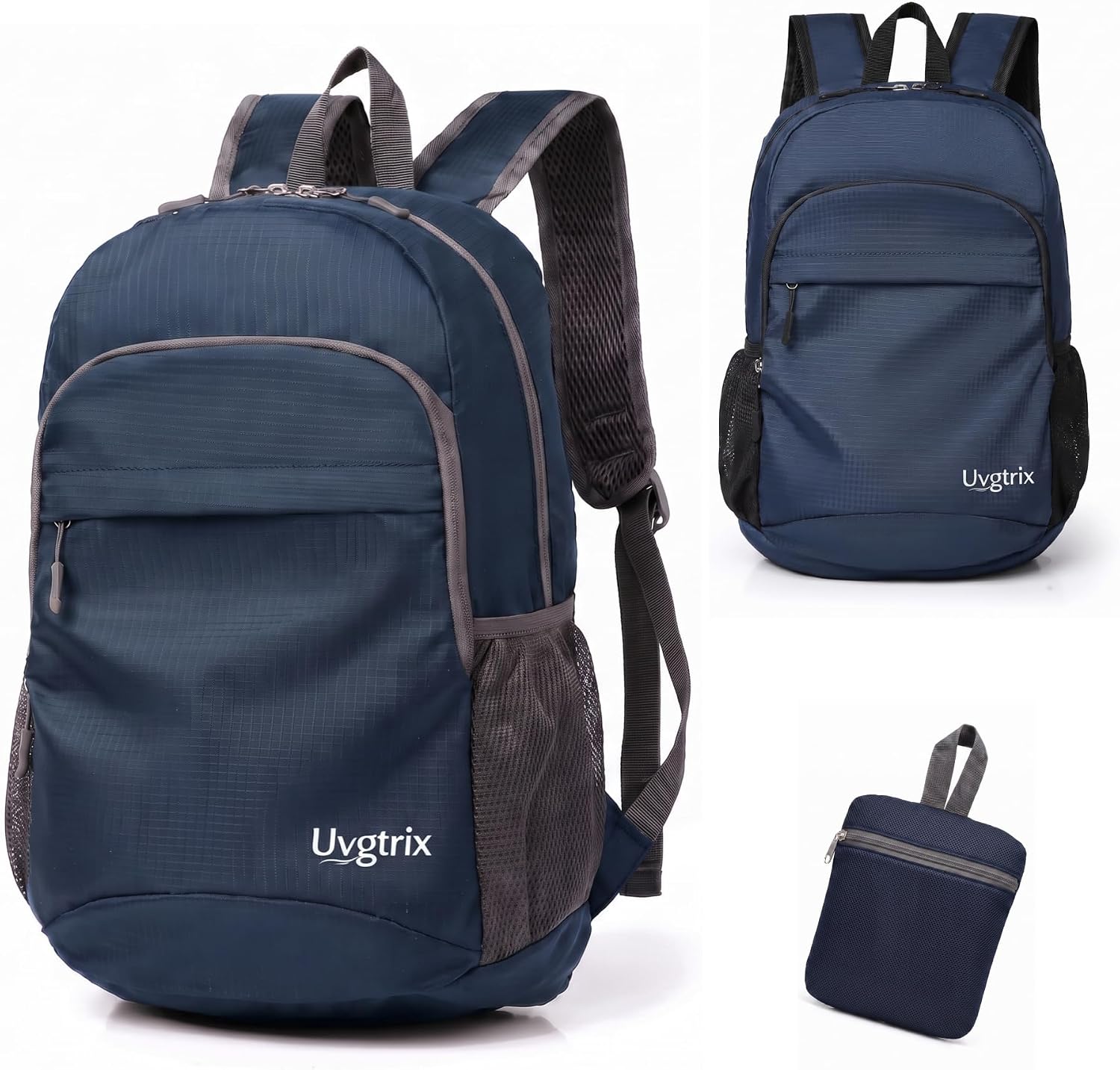 Foldable Lightweight Hiking Backpack Water Resistant Daypack,Navy
