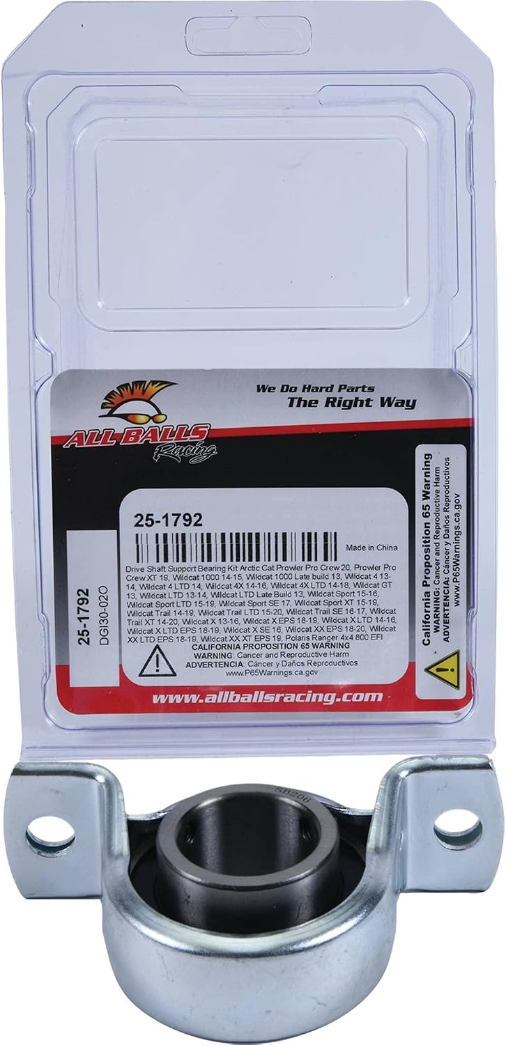 All Balls Racing Center Support Bearing Kit (25-1792) Compatible with/Replacement for Arctic Cat Wildcat 1000 2014-15, Wildcat 1000 Late Build 2013, Wildcat 4 2013-14, Wildcat 4 LTD 2014