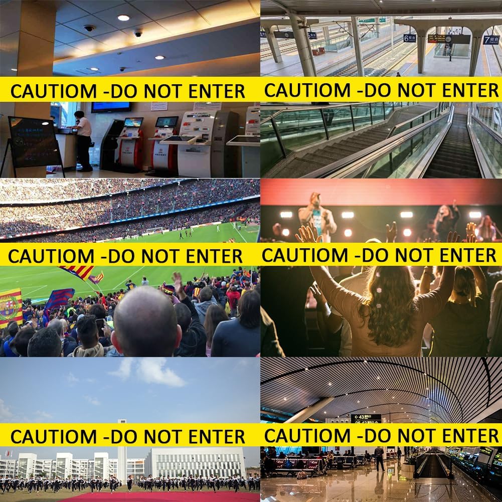 Magnetische Absperrseile, Sicherheitswarnbänder, 'caution Do Not Enter'wall Mounted Queuing Barrier, Retractable Barrier, Abs Plastic Housing, 5 / 10m, Warning Tape Personnel Guidance System（5m）