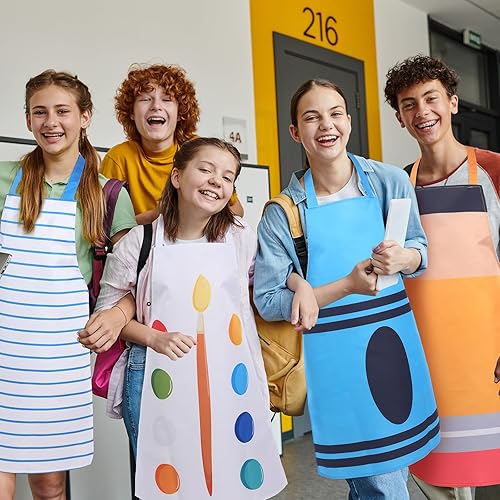 Miniatura 4 de 6 piezas de Halloween para profesores de papelería, delantal para adultos, grupo de Halloween, marcador de crayón de composición, cuaderno, delantal