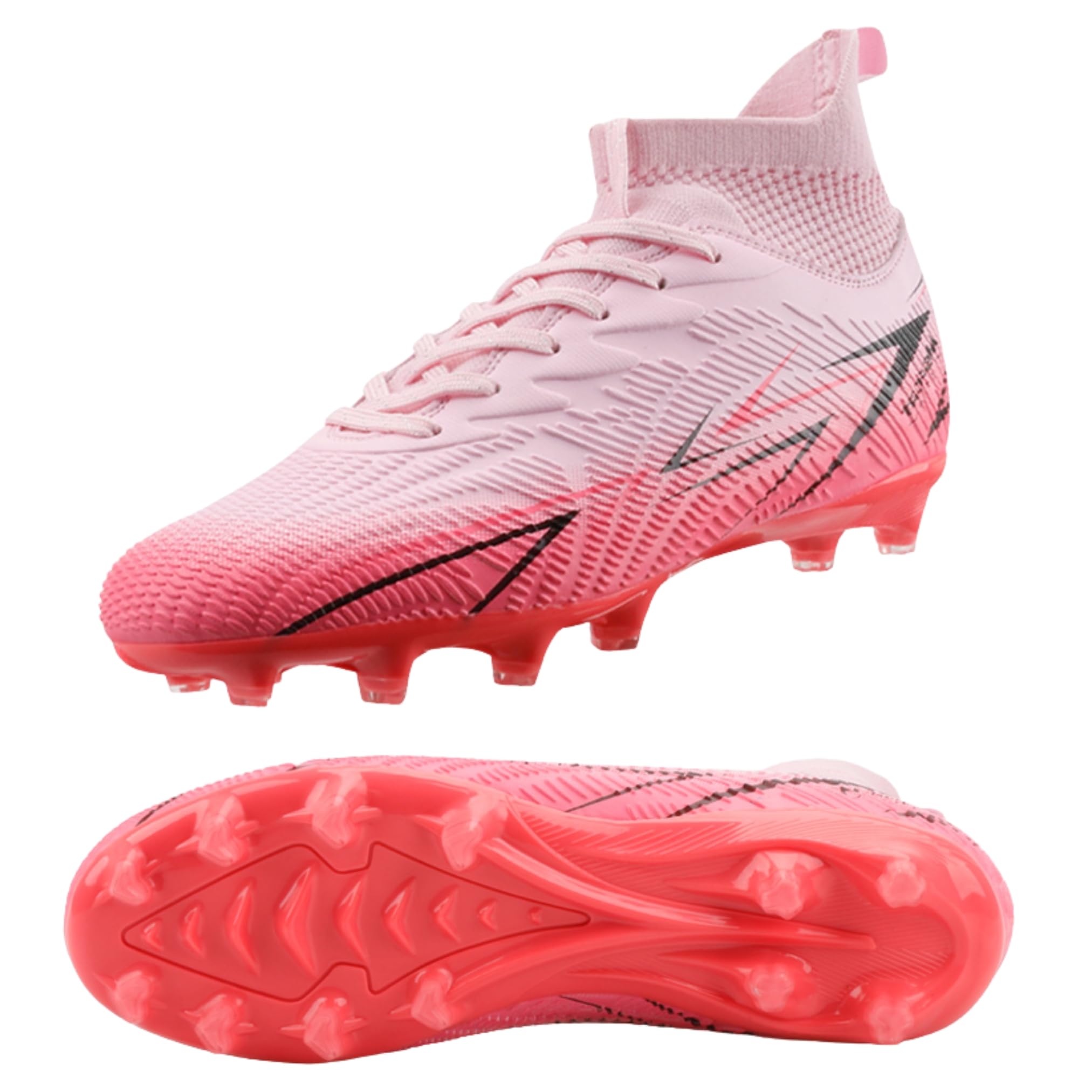 Botas de Fútbol Niño/Junior con Tacos – Antideslizantes, Ligeras y Cómodas, Transpirables, para Césped Natural y Artificial, Entrenamiento y Partido