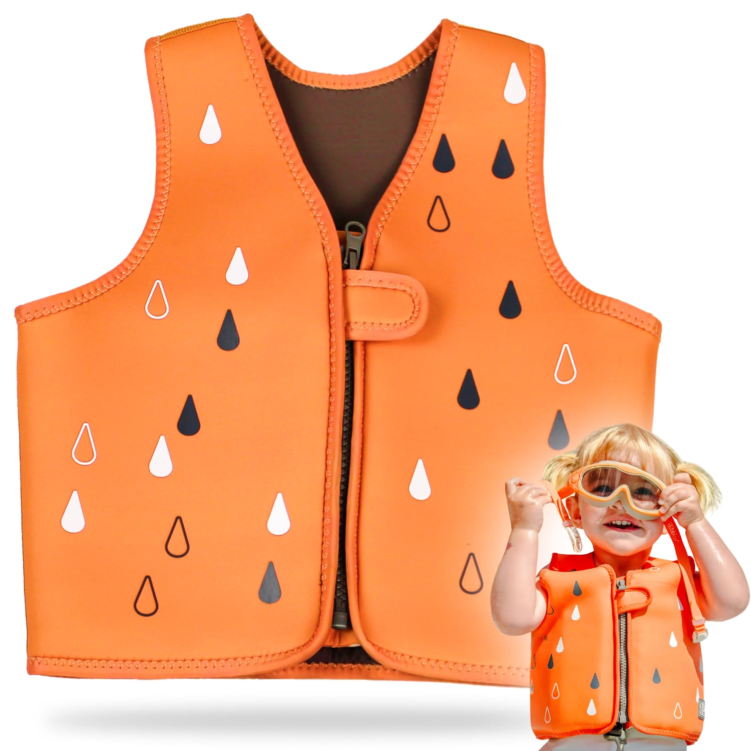 bblüv - Näj - Veste de Natation Ajustable en Néoprène, UPF 50+