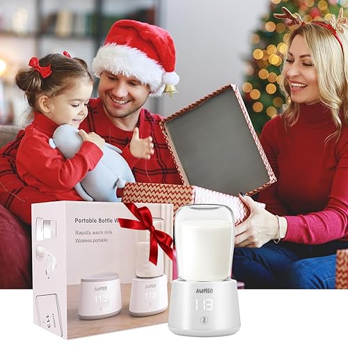 Miniatura 9 de Calentador de biberones portátil con embalaje de regalo, calentador de biberones para viajes, compatible con la mayoría de biberones, calentador de