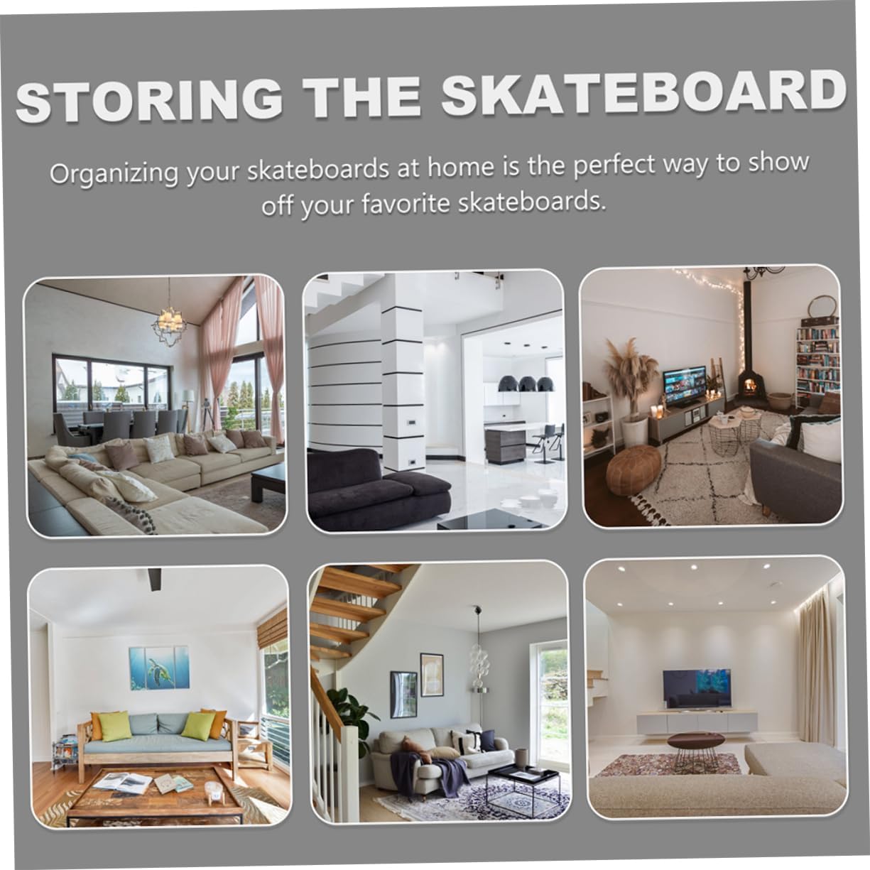 Sturdy Skateboard Stand Storage -mounted Holder for Skateboards Acrylic Material Home Decor