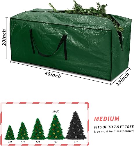 Miniatura 2 de RICHIE Bolsa de almacenamiento para árbol de Navidad de 7.5 pies, se adapta a árboles artificiales de hasta 7 pies, bolsa de plástico resistente al