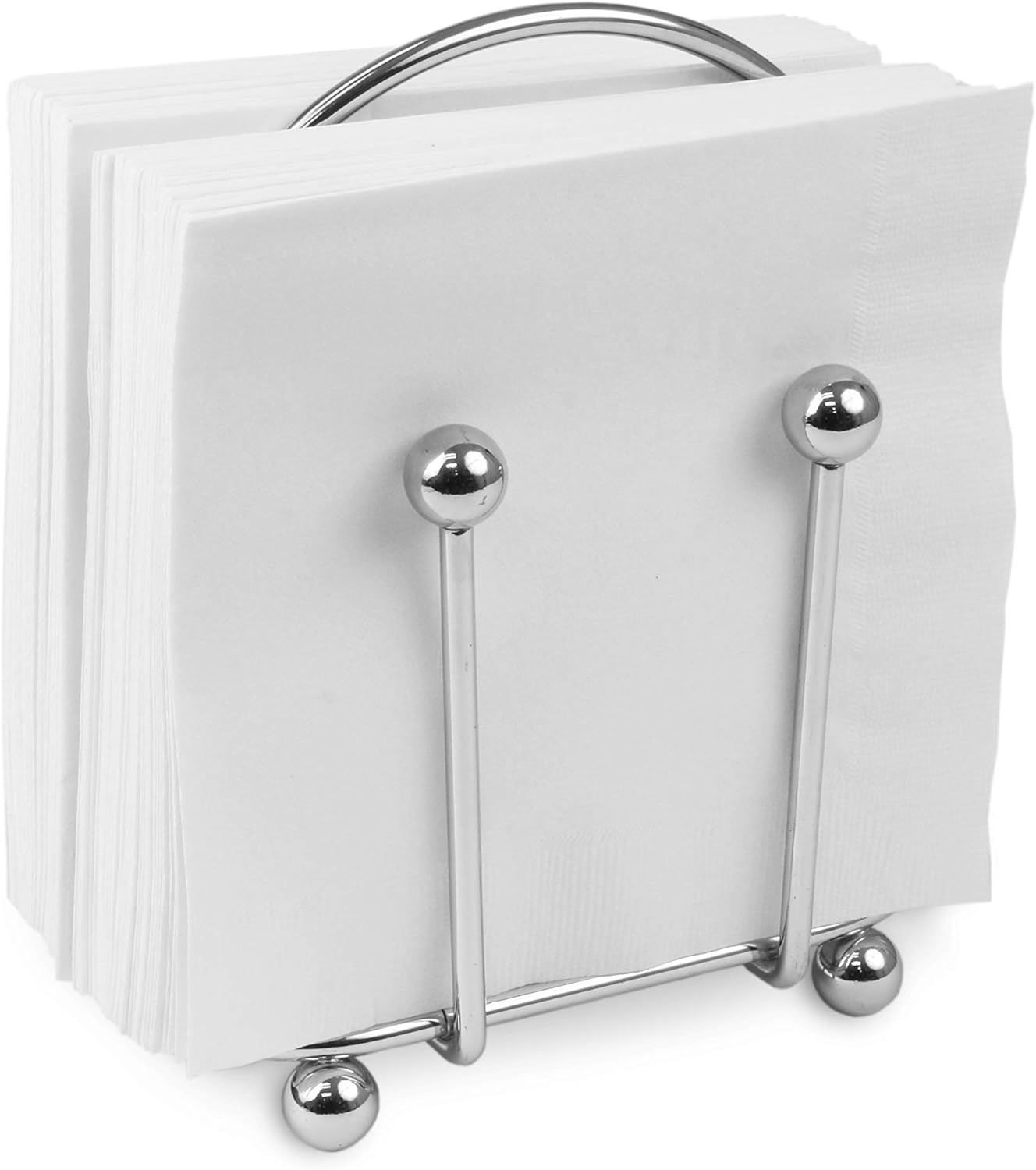 Exсluѕіvе Dіѕсоunt 60% Prісе Spectrum Diversified Pantry Works Arch Vertical Upright Holder with Handle, Contemporary Dining Table, Countertop Napkin Storage for Kitchen Organization, Medium, Chrome