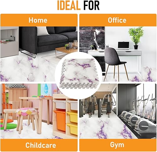 Miniatura 8 de HomeCube USA - Azulejos de espuma de grano de madera entrelazados de 38 pulgadas de grosor para el hogar, oficina, espacio de equipos de