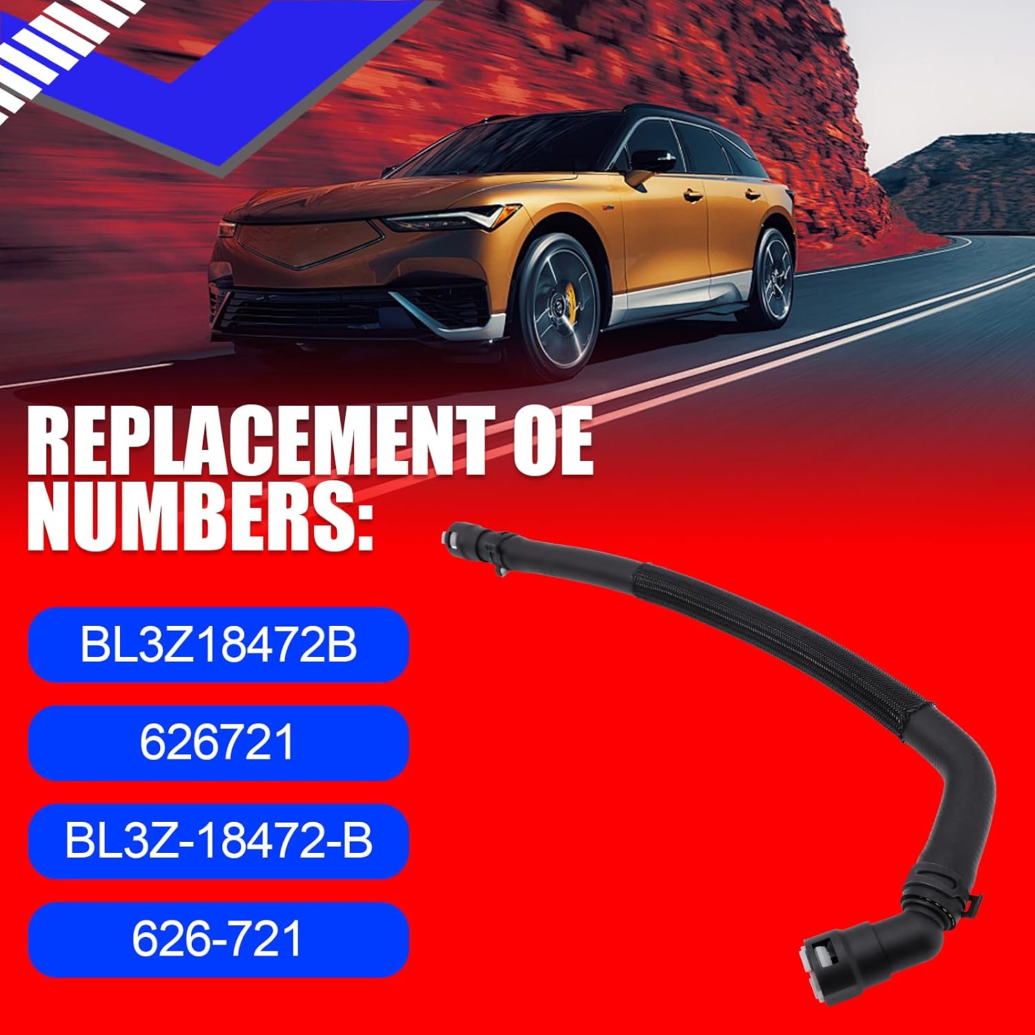 SMMS HVAC Engine Heater Hose Assembly Fit for Ford F-150 Lobo for Lincoln Mark LT V8 5.0L 2011-2014 Replace#BL3Z-18472-B 626-721