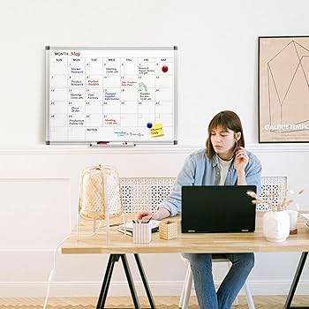 非売品　スケジュールボード Amazon.com : Comix Magnetic Dry Erase Calendar Whiteboard