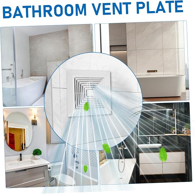 Cubierta de ventilación para baño en ABS blanca miniatura 7