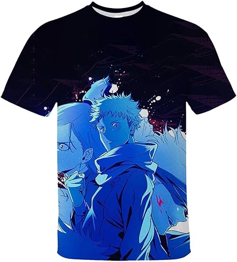 Amazon Co Jp 呪術廻戦半袖 Tシャツ 呪術廻戦 Tシャツ 半袖丸襟 コスプレ衣装 スウェットシャツ ティーシャツ アニメ おしゃれ ジャージ 漫画夏服 カジュアル レディース メンズ A 150 ファッション