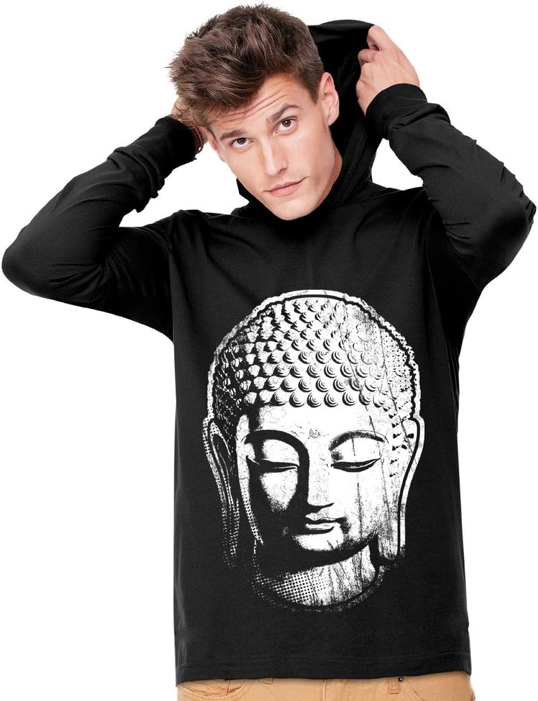Yoga Clothing For You Mens Big Buddha Lightweight Hoodie Tee Shirt