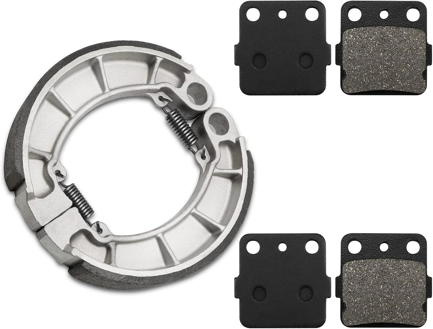 Front Brake Pads and Rear Brake Shoes for Honda Rancher 420 TRX420 FM FE TM TE 2007-2021 Fourtrax Rancher 420 2x4 4x4
