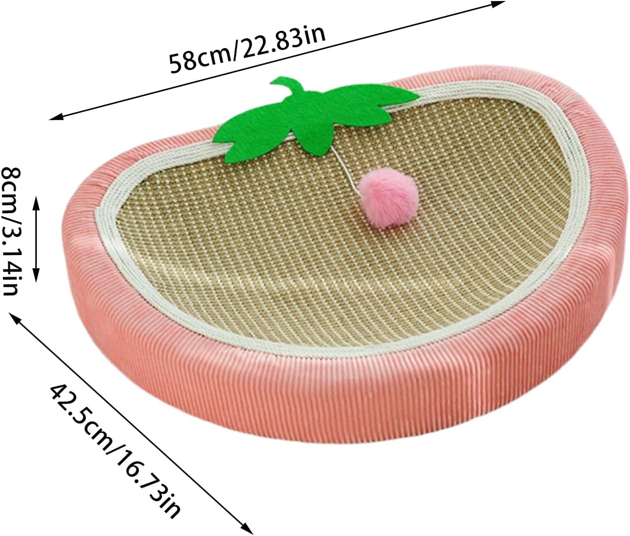 Cat Scratching Board - Strawberry Cat Scratcher Lounger and Sleeping Mat Nest, Pet Supplies for Kittens, Small Dogs, Indoor Sofa, Carpet, Floor, Door, Chair, Couch, or Furniture Protector, Comfortable