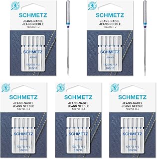 25 Schmetz Jeans Denim Sewing Machine Needles 130/705H-J Size 100/16