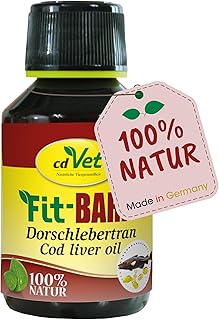Fit-BARF Dorschlebertran für Hunde & Katzen - Omega-3 und Vitamin D Versorgung - 100ml