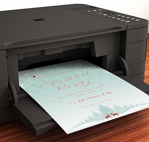 Miniatura 3 de Papelería de Navidad Cardinal Holiday Papel, 80 hojas de membrete para eventos de invierno y vacaciones