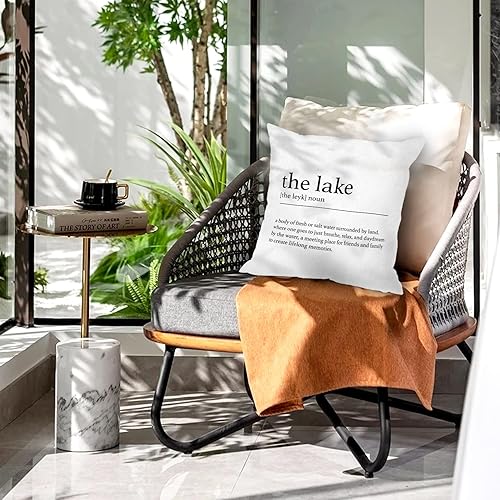 Miniatura 2 de Funny The Lake Noun Definition - Funda de almohada de 18 x 18 pulgadas, decoración del hogar, casa de lago, granja, porche, sofá, cama, decoración