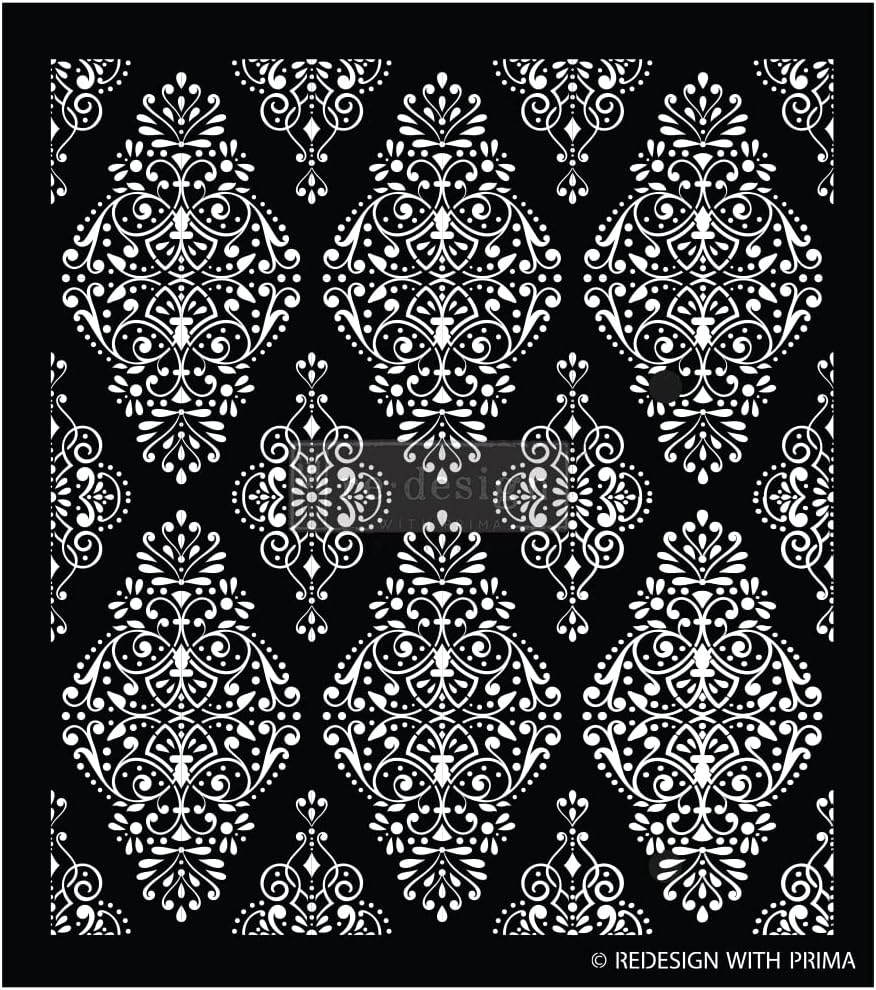 Redesign with Redesign Stencil Diamond Flourish Sheet Size 17.25"x21",Design Size 15.5"x17.3" 16 Mil Mylar 655350653354