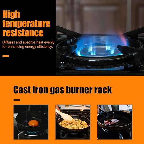 Miniatura 4 de Mobestech Wok Ring - Soporte para estufa de gas, repuesto para quemador de gas, estufa de gas, anillos reductores para utensilios de cocina, estufa,