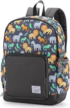 VASCHY Toddler Kids Backpacks, Cute Lightweight School Bag Water Resistant Preschool Backpack for Boys with Chest Strap Baby Lions