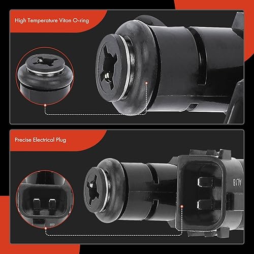 Miniatura 7 de A-Premium Inyectores de combustible compatibles con Honda Civic 2006-2011 1.8L, compatible con 2009-2013 1.5L, repuesto # 16450RNAA01 4-PC Set