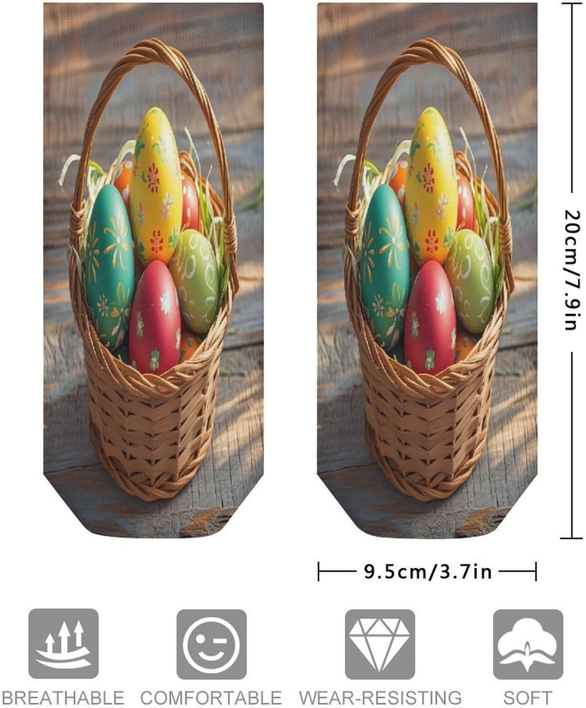 Basket And Easter Eggs Ankle Sock-Low Cut Breathable,Basketball Socks for Men Women,Tube Socks for Work Sports