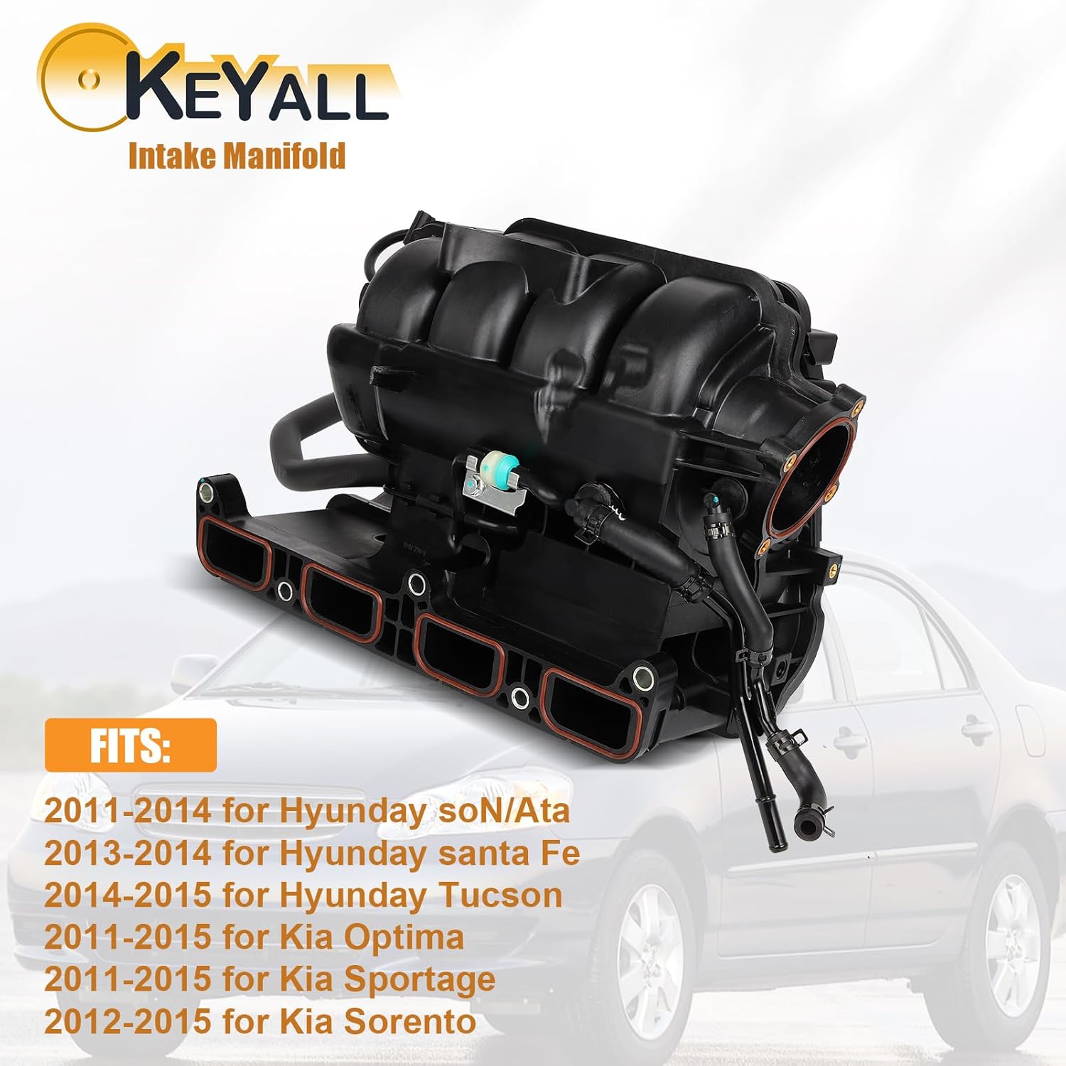 Engine Intake Manifold Fits for 2013-2016 for Hyundai Santa Fe Sport;2014-2015 for Hyundai Tucson;2014-2016 for Kia Sportage,Replace 28310-2G700