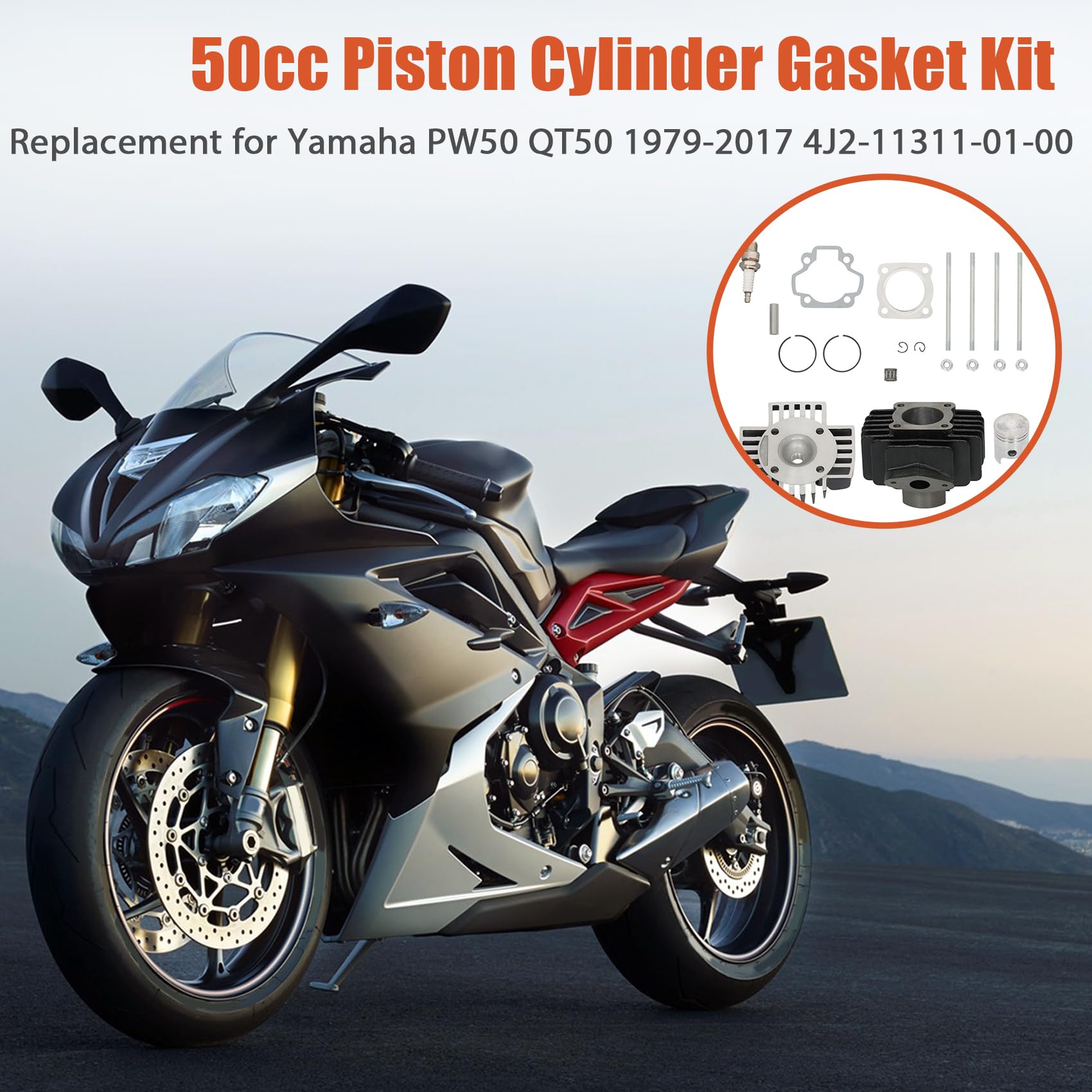 Amazon.com: labwork 50cc Engine Piston Cylinder Head Top End