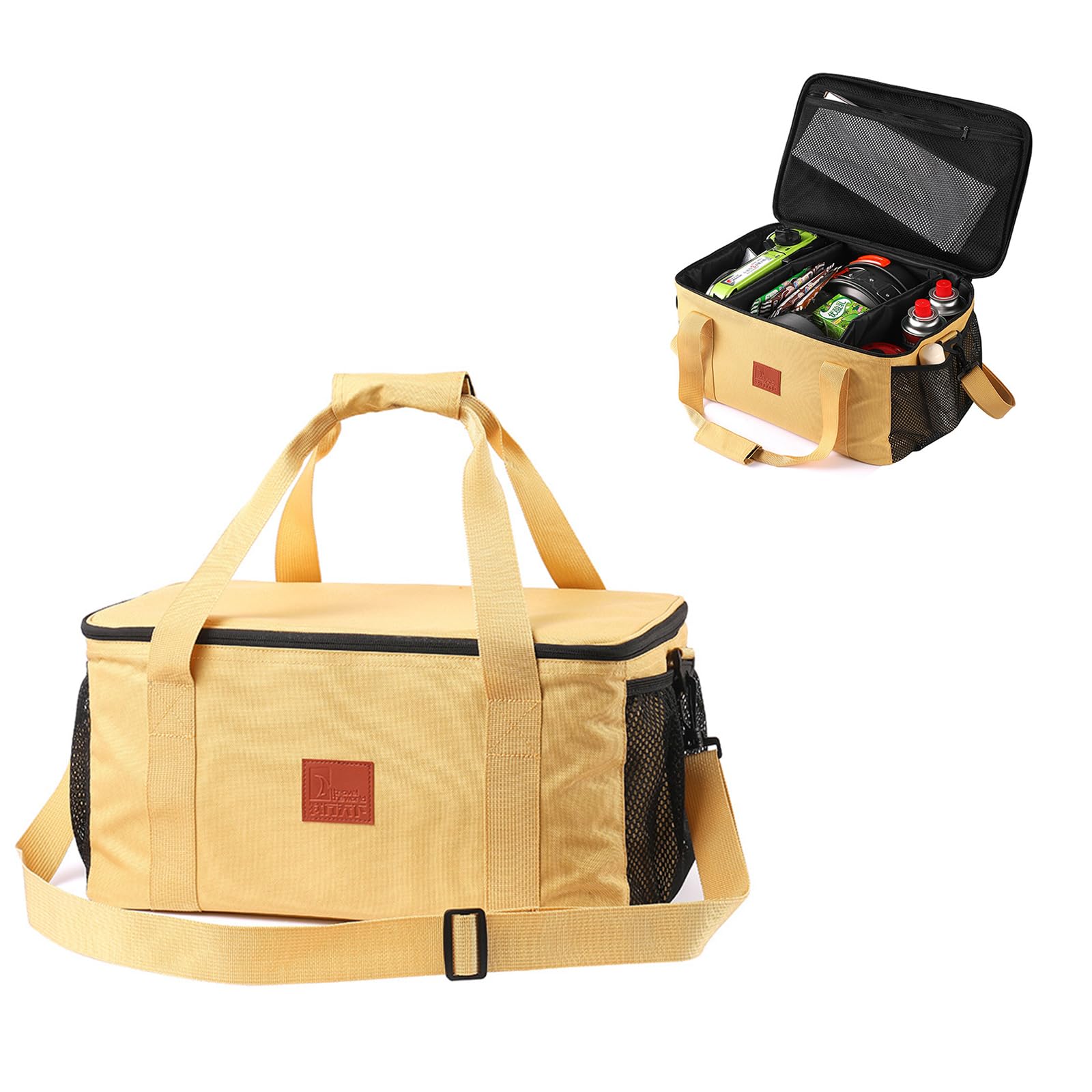 Jaugufiy Camping Cookware Storage Bag, Camping Cooking Utensils Organizer, Camping Storage Handbag, Barbecue Tool Storage Bag, Cookware Utensils Kit