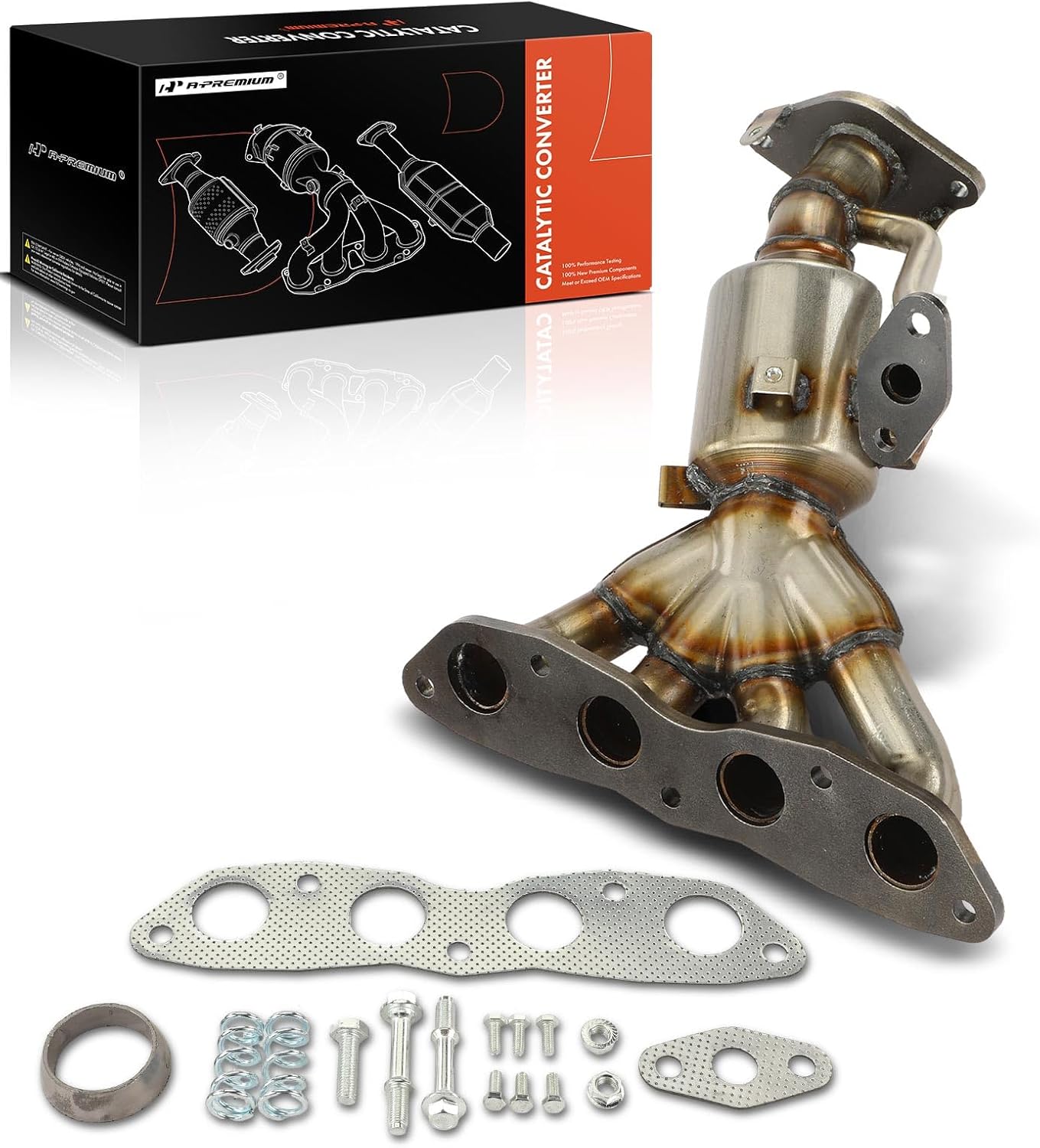 A-Premium Front Exhaust Manifold Catalytic Converter Kit Direct-Fit Compatible with Toyota Prius C 2012-2017 1.5L, EPA Compliant