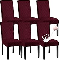 Vista 48 de Juego de 6 fundas impermeables para sillas de comedor extragrandes (caqui, juego de 6 XL))