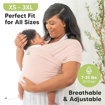 KeaBabies Baby Wrap Carrier and Diaper Bag Backpack - All in 1 Original Breathable Baby Sling, Lightweight,Hands Free Baby Carrier Sling - Waterproof Multi Function Baby Travel Bags, Baby Carrier Wrap