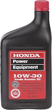 Honda Power Equipment 10W-30 Motor Oil, 1-Qt. Bottle