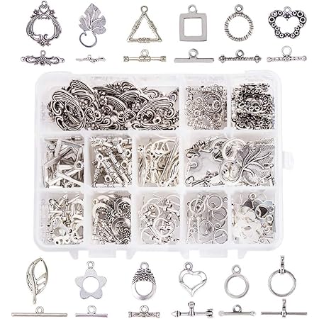 Amazon.com: Toggle Jewelry Clasps Necklace Toggle Clasp Silver Toggle ...