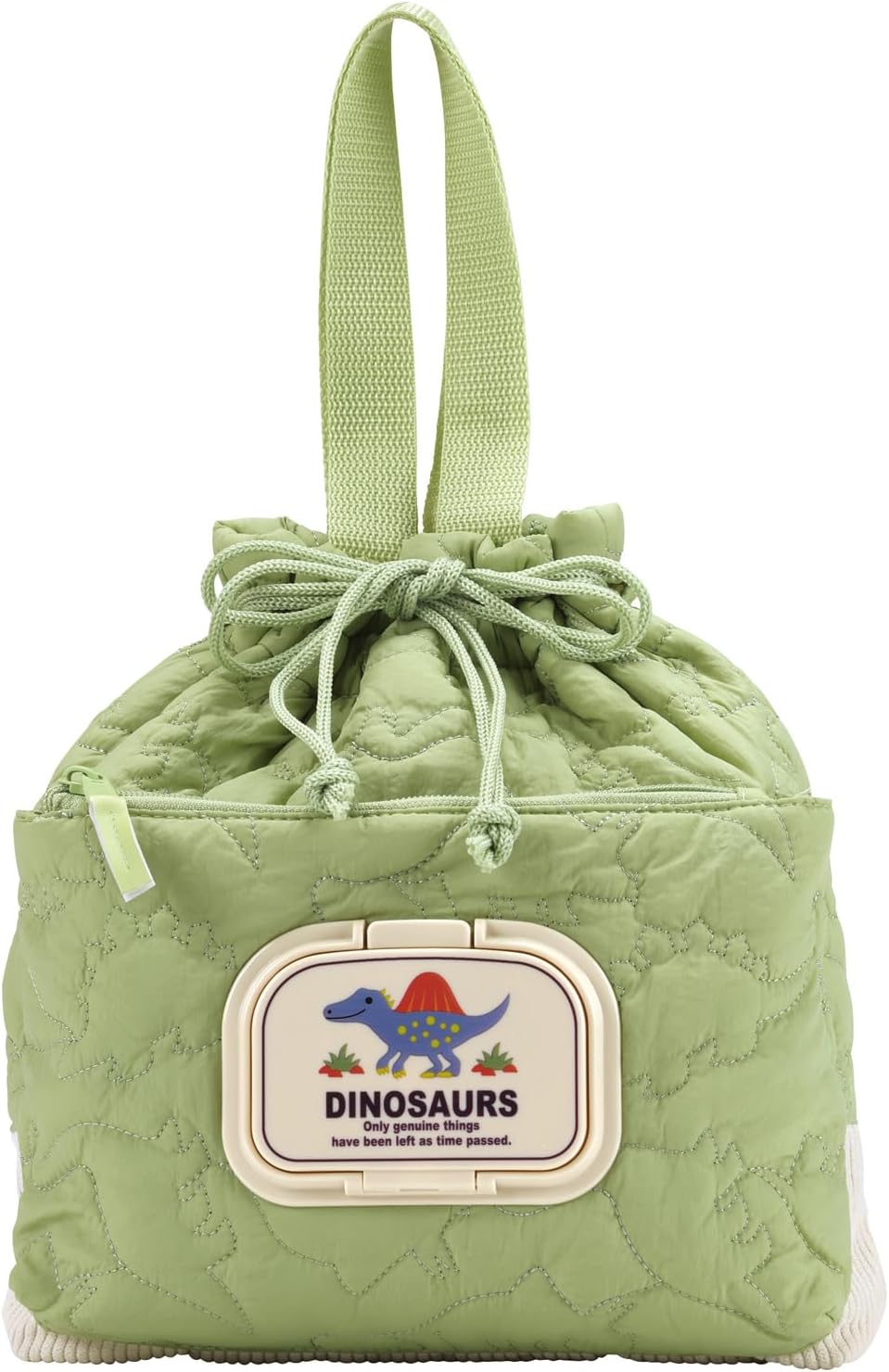 Skater KBOPC1IB-A Diaper Drawstring Bag with Wipe-Wipe Pocket, Ybl Fabric, Dinosaurus, Dinosaur