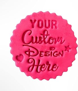 Custom Personalised Fondant Stamp Debosser Cupcake Icing Cookie Decoration Cake fits M&S (6cm)