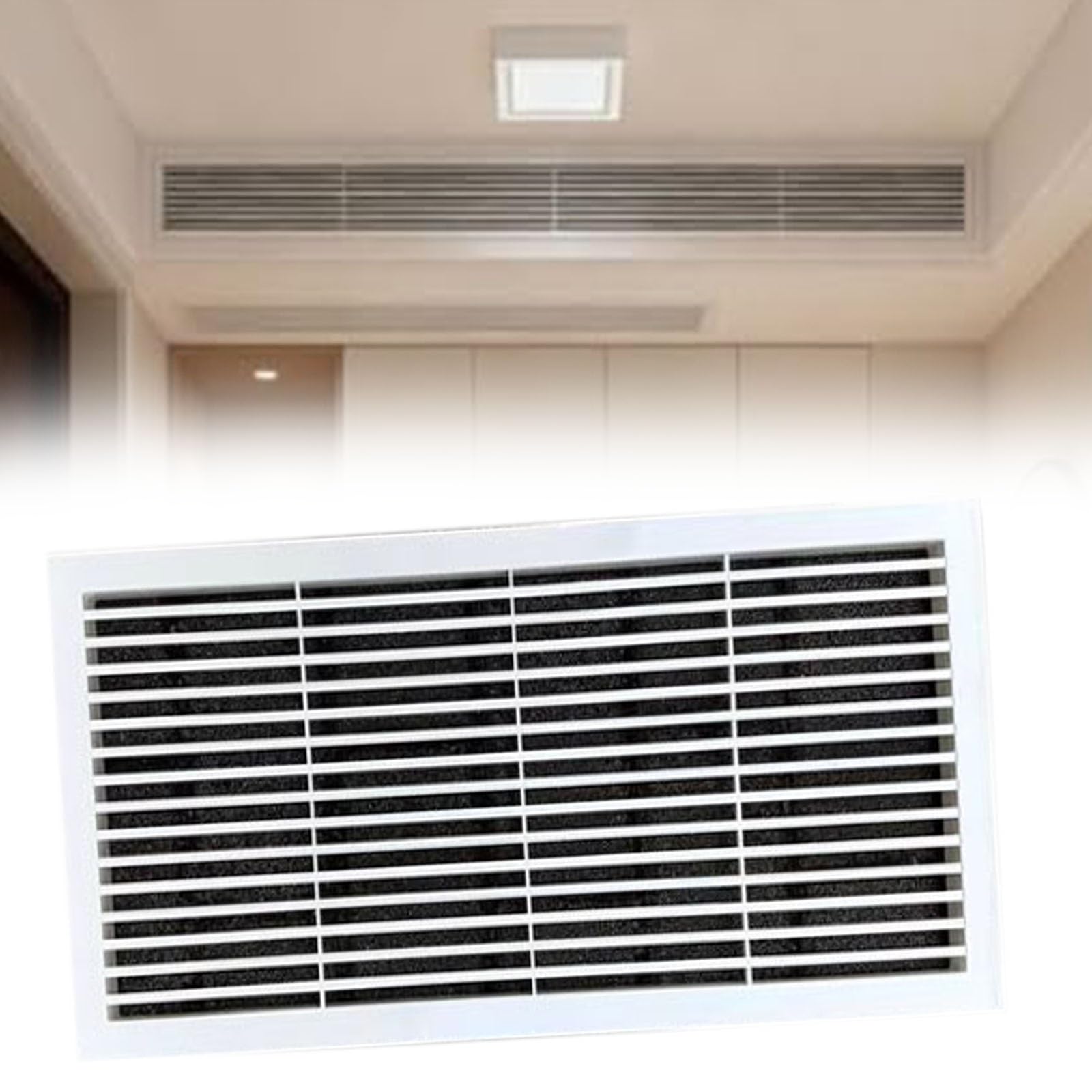 Couvercle de grille d'aération décoratif blanc pour local technique
