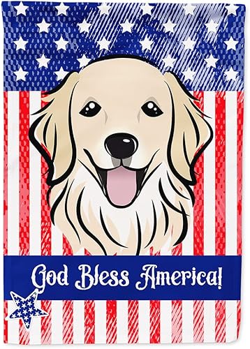 Vista 171 de Caroline's Treasures BB2171GF American Flag and Border Collie Garden Flag Mailbox Flag Decorative Yard Flag Banner Outside Patio Artwork Yard Flower