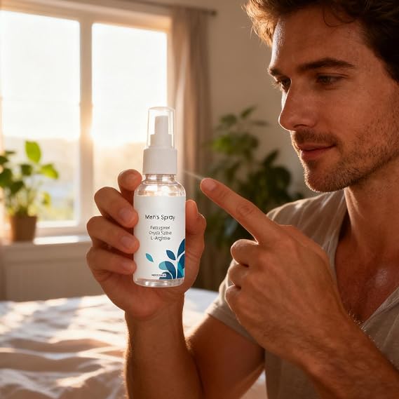 Men Energizing Spray - 30 ml Men's Grooming Spray | Refreshing Mist For Balance Energy Boost Vitality Maintenance, Fast Absorbing Gentle Formula For Daily Health, Enhances Intimate Comfort